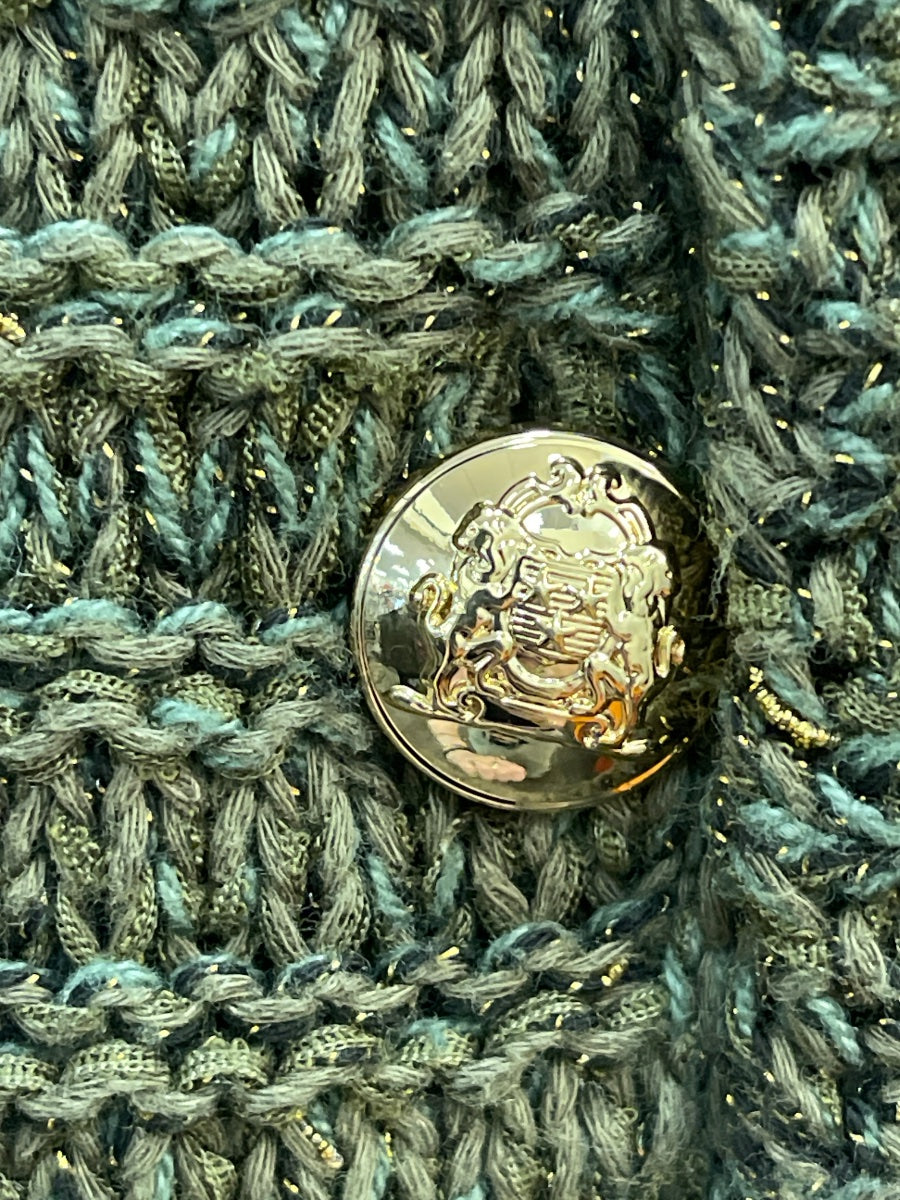Talbots · Button Up Cardigan · Medium · OliveGold