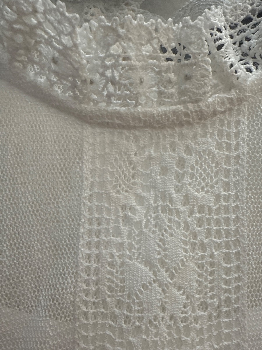 Anthropologie · Celadon Lace Top · Medium · White