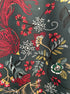 Chris&Banks · Balloon Sleeve Ivy Floral Smocked Hidden Snowflakes · Medium Petite · Dark Green Multi