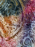 Mirasol · Velvet Burnout Button Up w/ Collar · M · Orange/Purple Multi-color