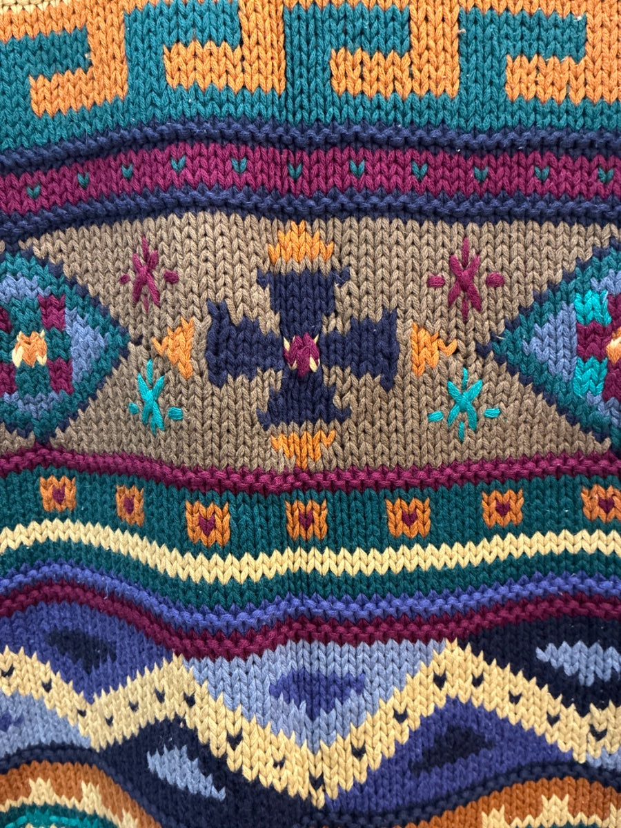 L.L.Bean · Button Up Cardigan · Medium · TealMulti