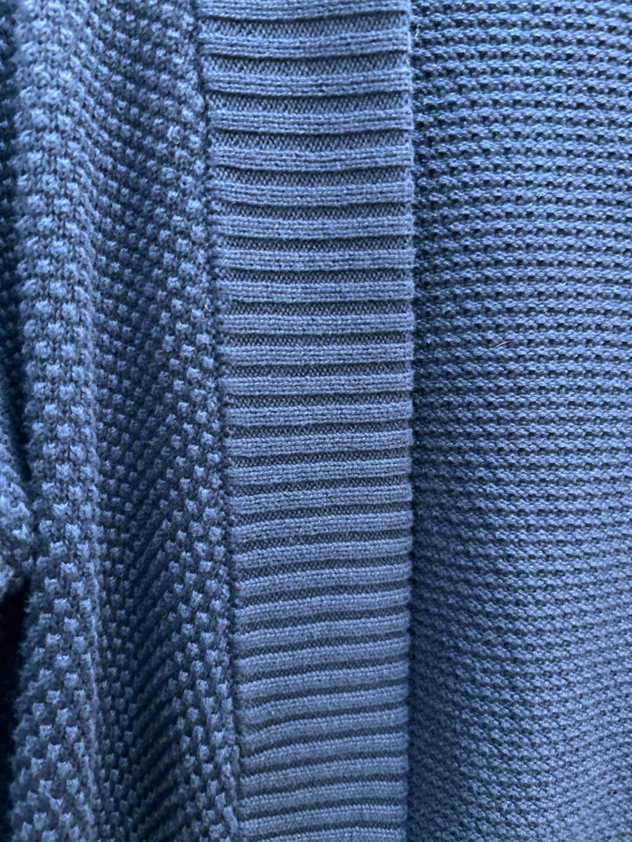 Quince · Open Drape Cardigan · Medium · Navy