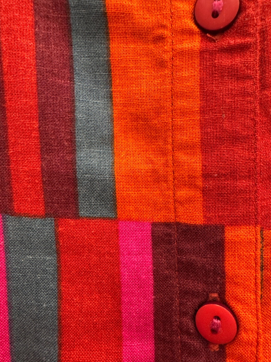 Gudrun Sjödén · Rut Woven Artisan Blouse · 1X · PinkOrange
