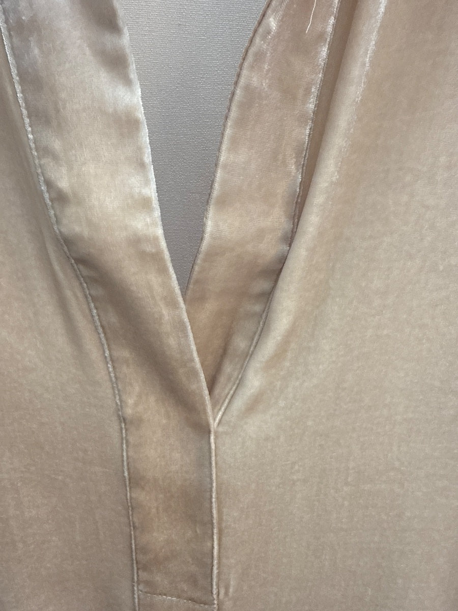 Sundance · Silk Rayon Velvet Top · Medium · Champagne