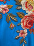 Johnny Was · Blue Floral Embroidered 3/4 Sleeve Tunic Top · Large · Blue