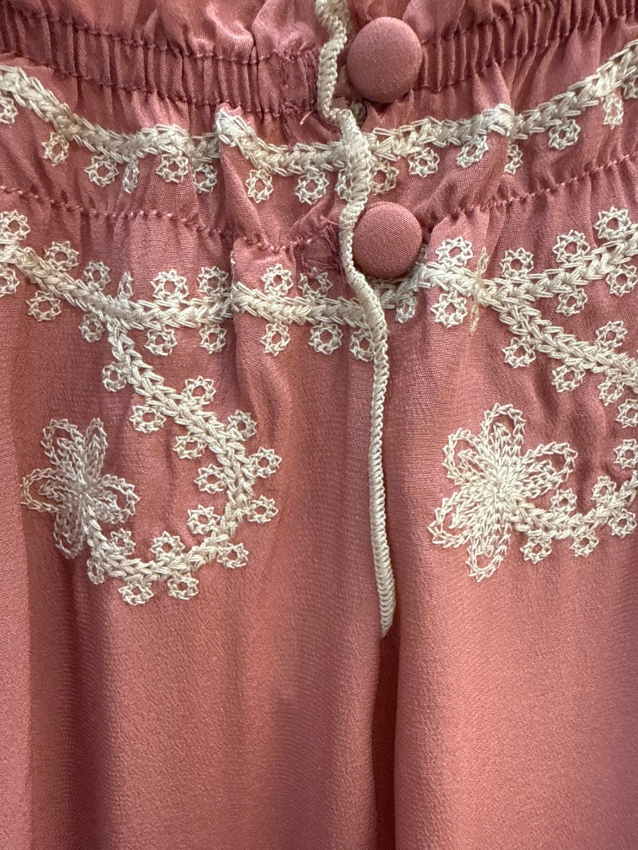 Anthropologie · Rose Embroidered · Large · Rose