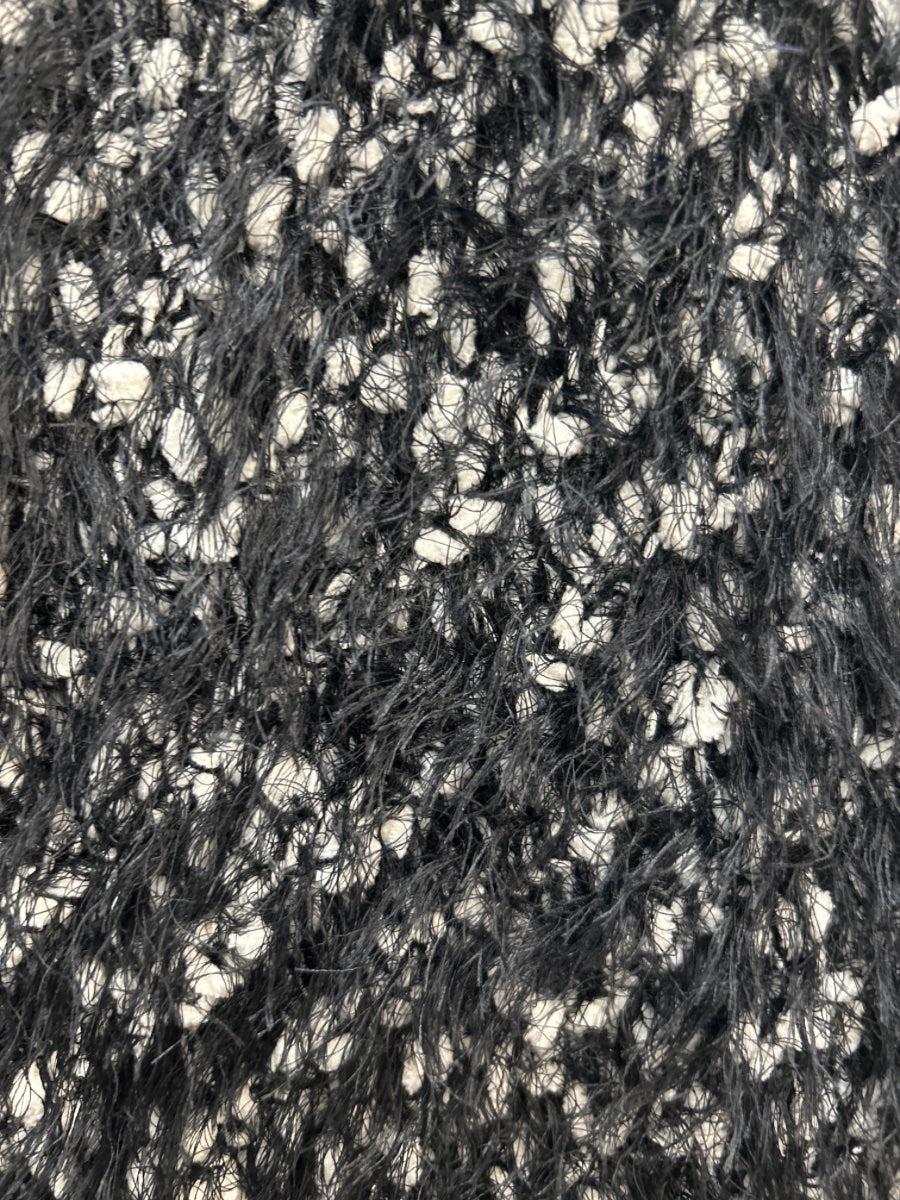 Chico's · Sleeveless Eyelash Knit Open Drape Cardigan · Large · Charcoal
