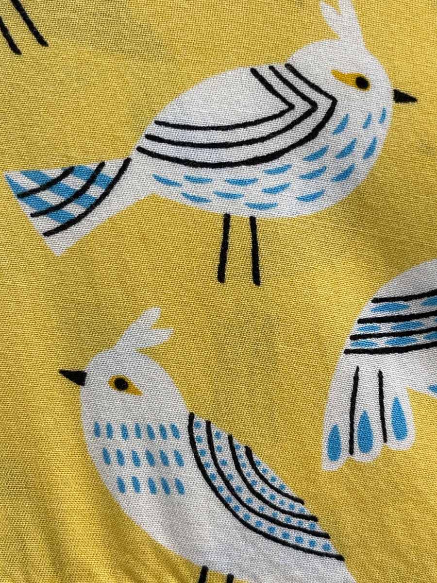 BeachLunchLounge · Bird print · XLarge · Yellow/White