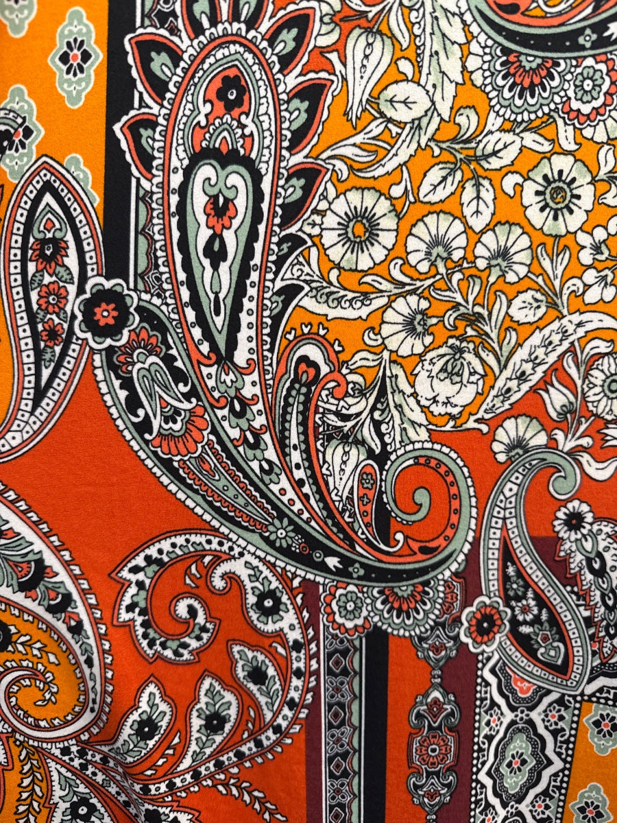 Haptics · Dress · 1X/2X · OrangeBlk