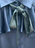Zara · LongSleeve Top Ruffles and bow details · Small · NavyBlk