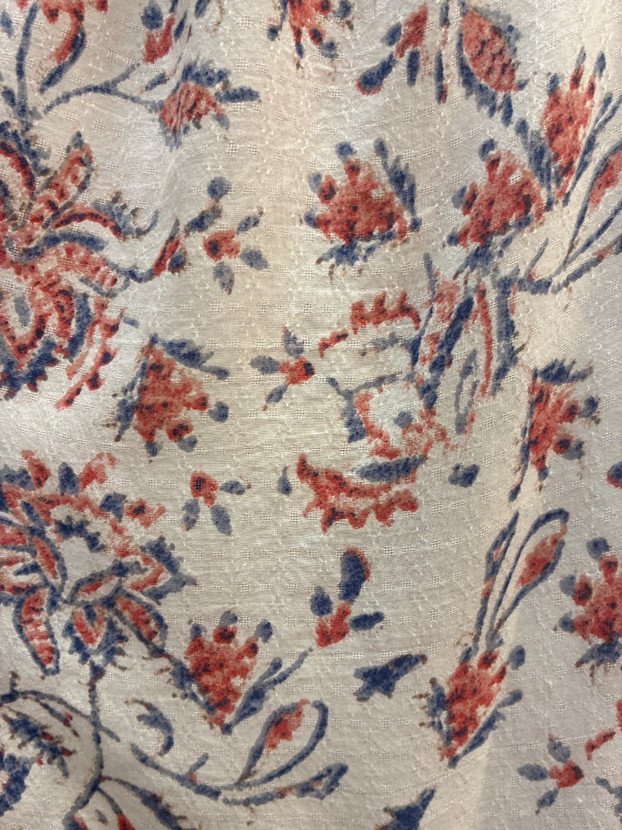 LuckyBrand · Boho Top · Medium · WhiteNavy