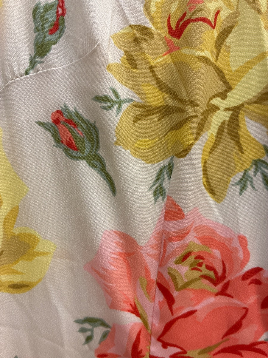 Betsey Johnson · Floral Print with Mesh Detail · 8 · Cream Floral