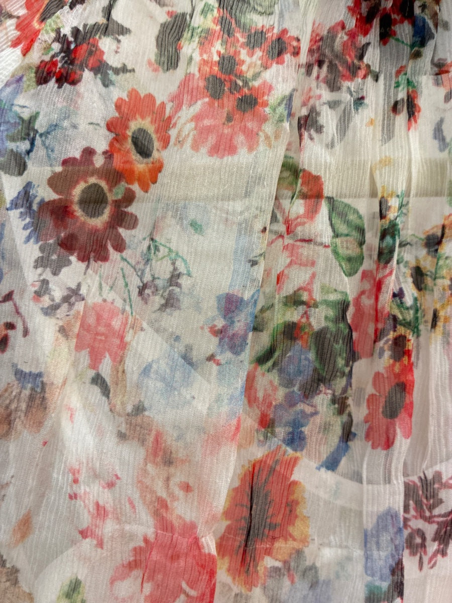 HD in Paris · 2 PC Set- Longsleeve Blouse w/ Camisole · XSmallP · White Floral