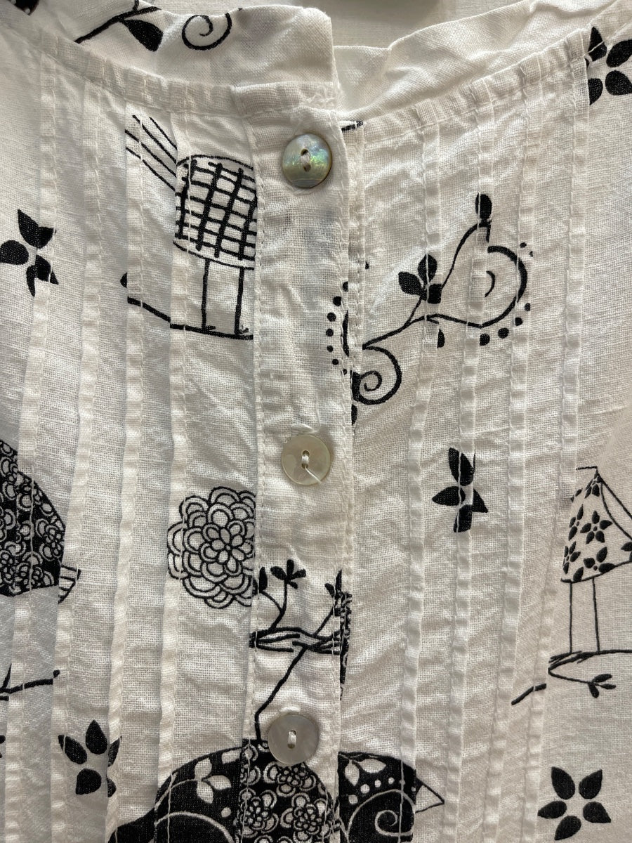 Hot Cotton · Roll Tab Shirt · XLarge · White