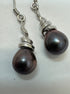 .925 Pearl Earrings · Pearl Drop Earrings · Wire · Black Pearl