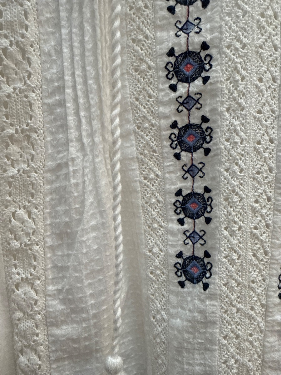 Lucky Brand · Blouse · Small · WhiteBlue