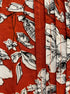 Fun2Fun · 3/4 Sleeve Pleated Detail · Medium · Rust/White Floral