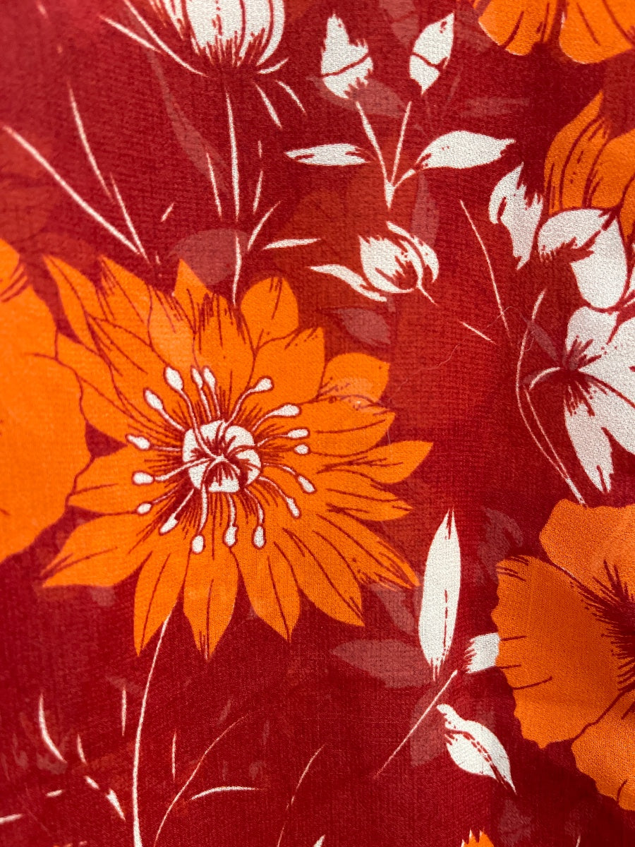 CABi · Hothouse Blouse · Medium · Burgundy Orange Floral
