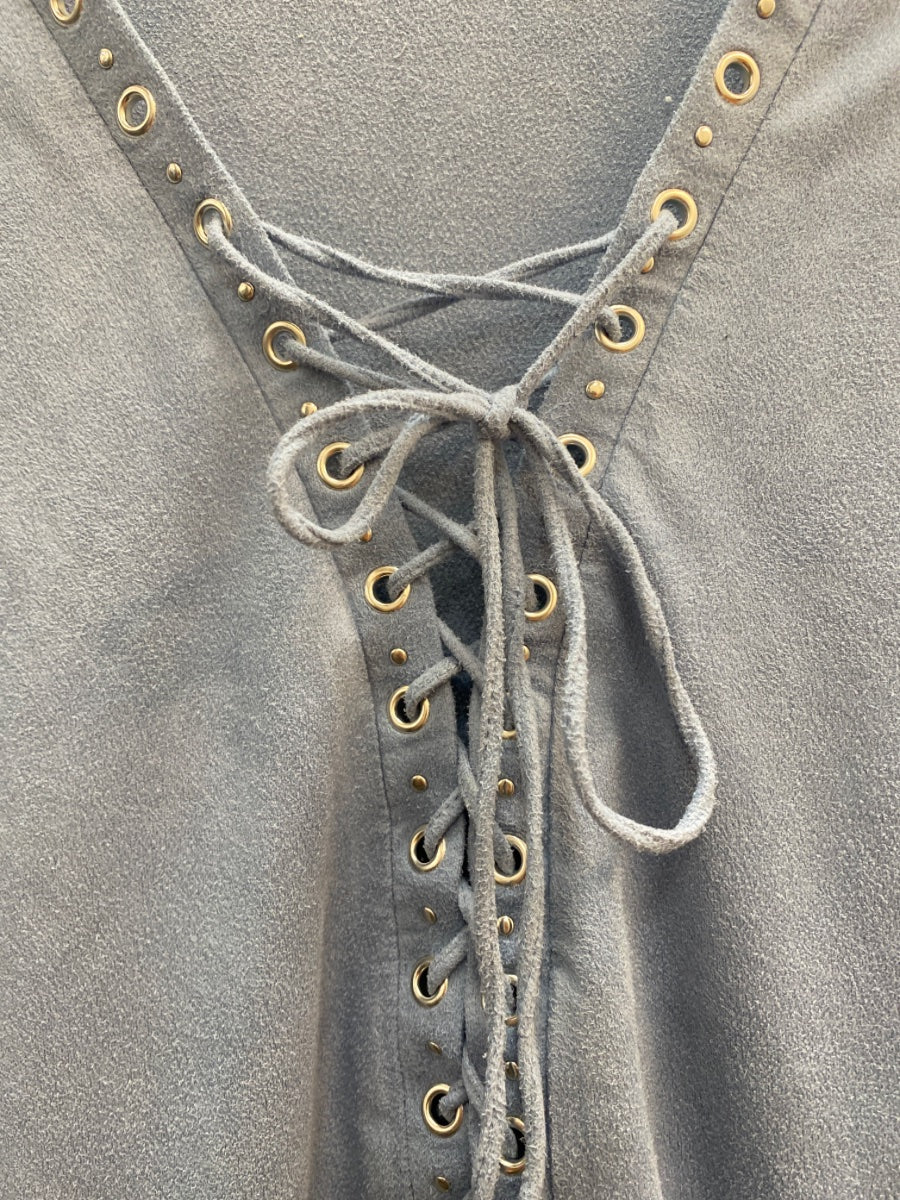 Style&Co · Grommet Lace Up Top · L/XL · Sky