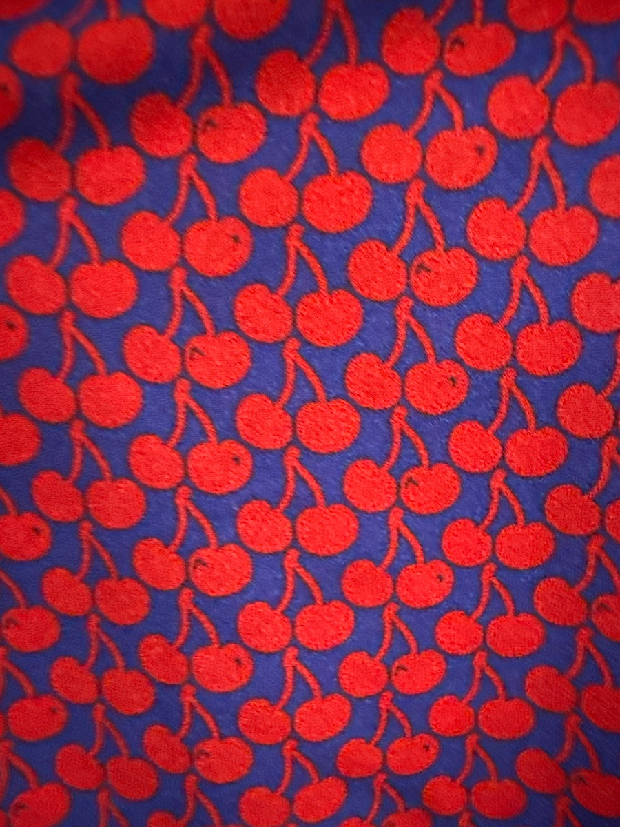 J Crew with Cherry Design · Blouse · 12 · RedNavy
