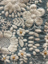 Anthropologie · Blue Tassel · 0 · SeaGreen Embroidered