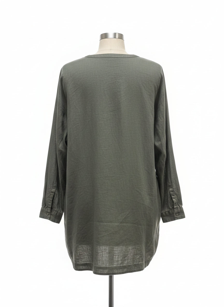 J.Jill · LongSleeve Shirt Bow detail on sides · Large · Sage