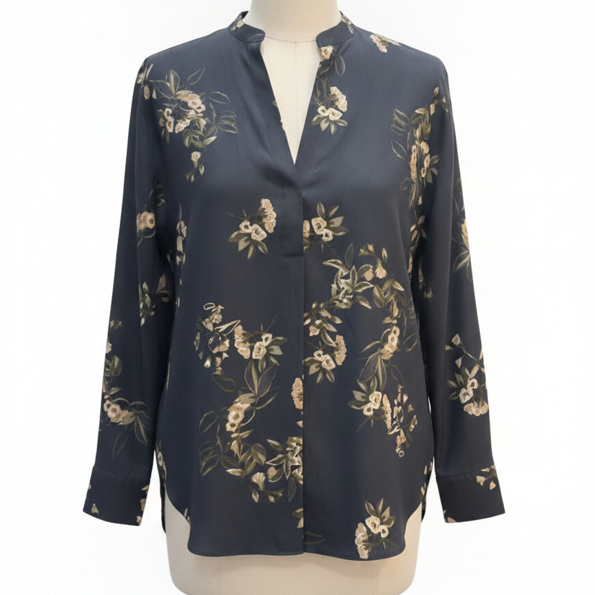 Vince · Floral Print · XSmall · NavyTan