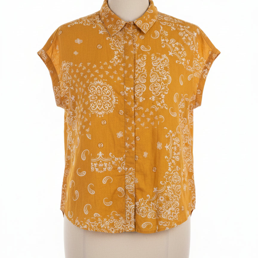 C&C · Paisley & Floral Print · Medium · Yellow
