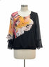 Alfani · Blouse · 2X · BlackPink Floral