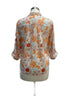 JonesNY · Roll Tab Shirt · 2X · Orange/White Floral Print