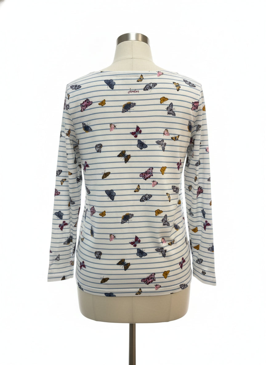 Joules · WhiteMulti Striped Butterfly · Large · White Multi Striped Butterfly