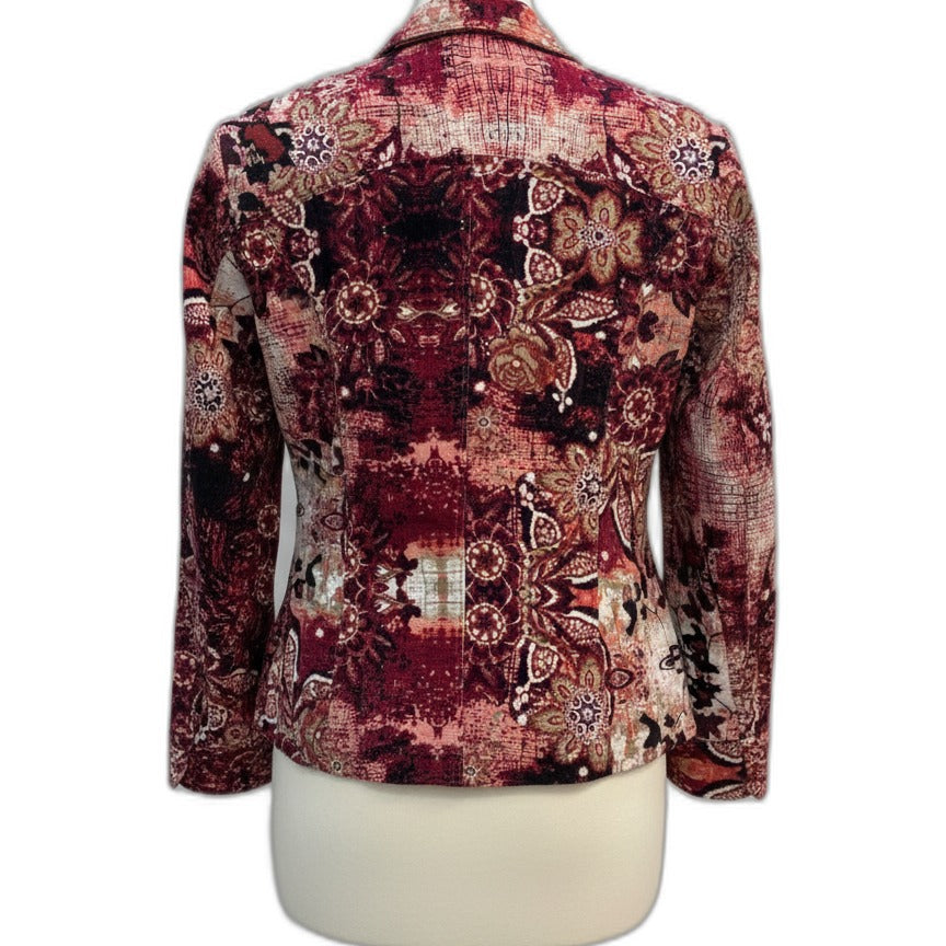 Chris&Banks · Corduroy Jacket Paisley print · Medium · BurgPink