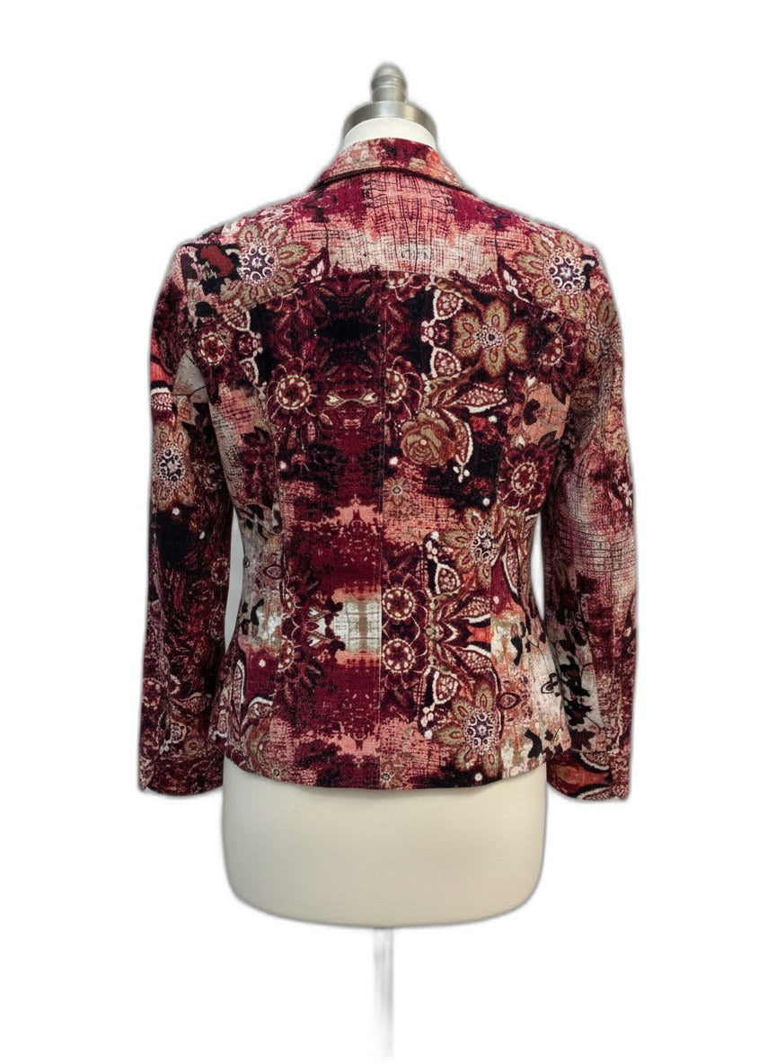Chris&Banks · Corduroy Jacket Paisley print · Medium · BurgPink