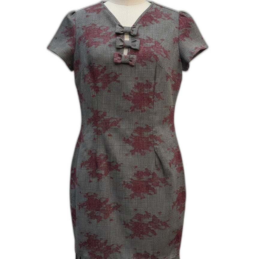 Explosiva · ShortSleeve Bow Detail Dress · Small · BlackRed