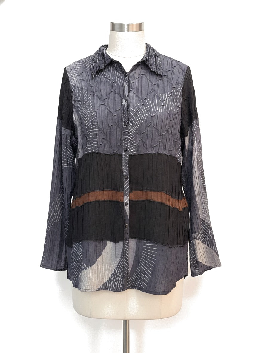 Komarov · Crinkle Texture · Large · Gray/Black