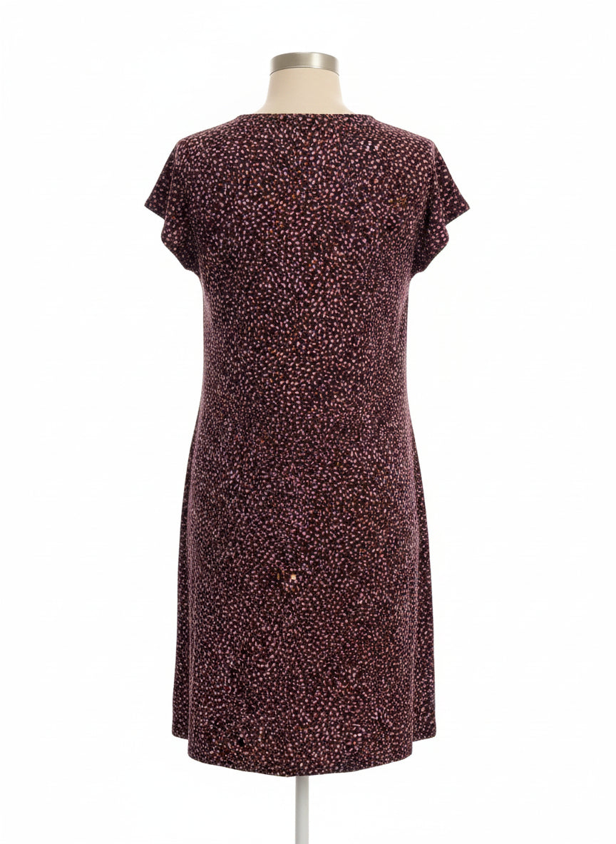 J.Jill · Cap Sleeve Dress · Large · Purple Orange Blend
