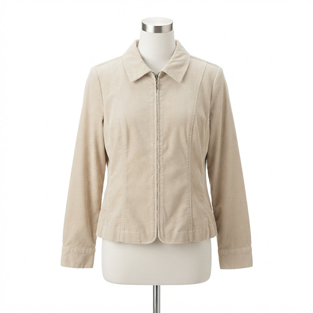 Chris&Banks · Corduroy Jacket · Large · Ecru