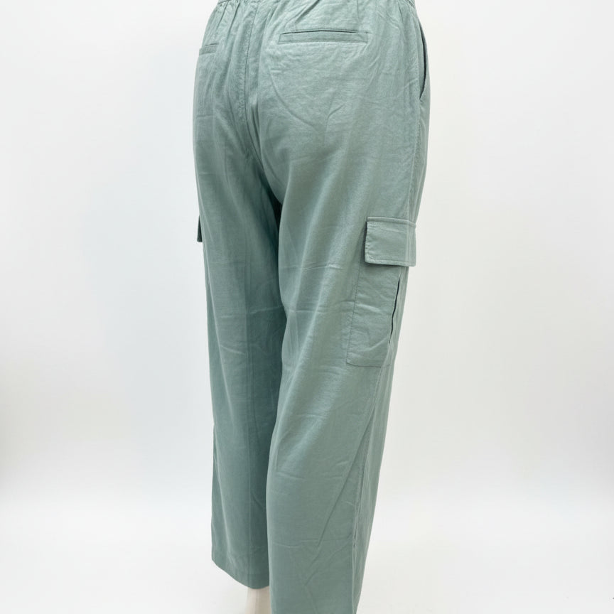 Lane Bryant · Wide Leg Soft Linen Blend Mid Rise Pants · 20 · Seafoam