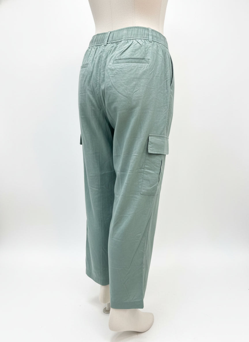Lane Bryant · Wide Leg Soft Linen Blend Mid Rise Pants · 20 · Seafoam
