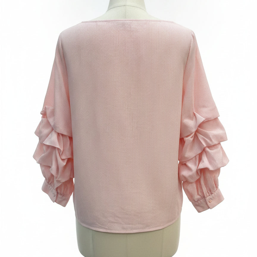 Sanctuary · Bubble Sleeves · Medium · PinkWhite Striped