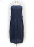 Pyre & Smith · Flax linen dress with pockets · Medium · Navy
