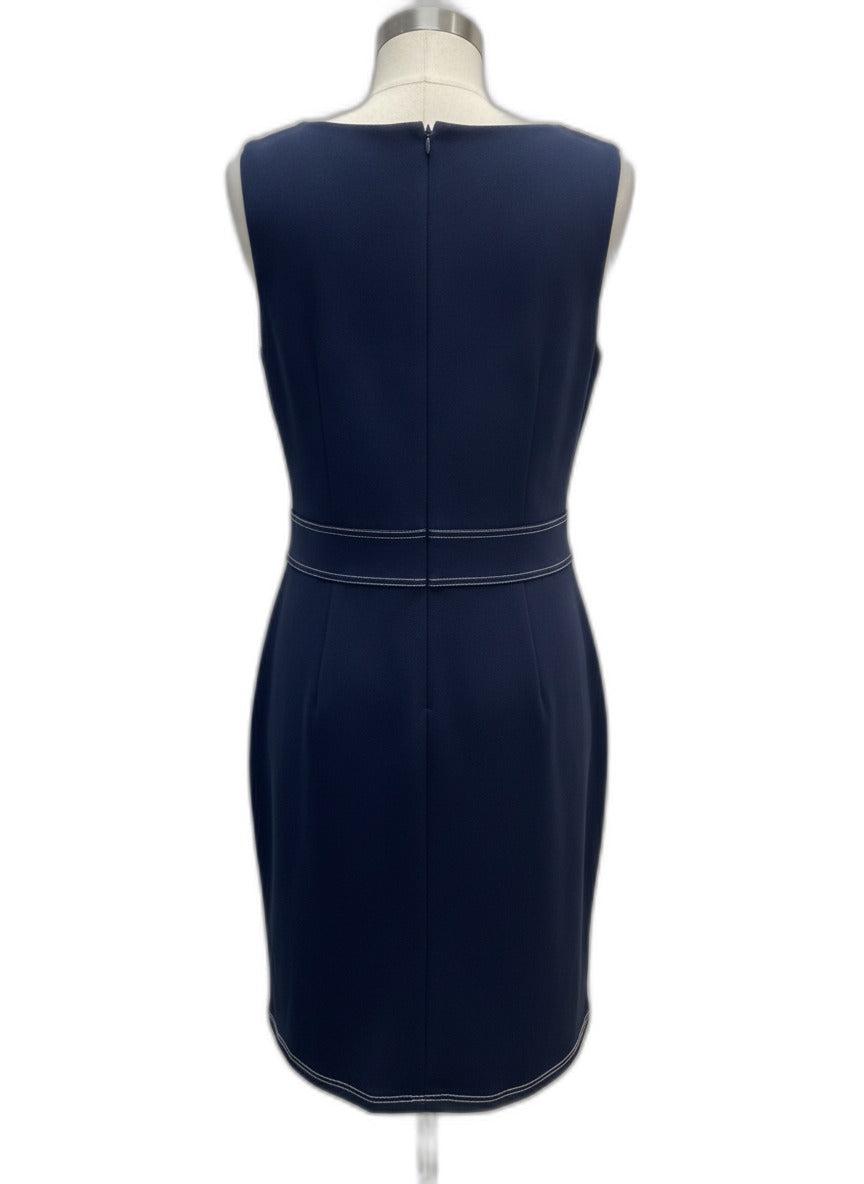 En Focus · Sleeveless Dress · 12 · Navy