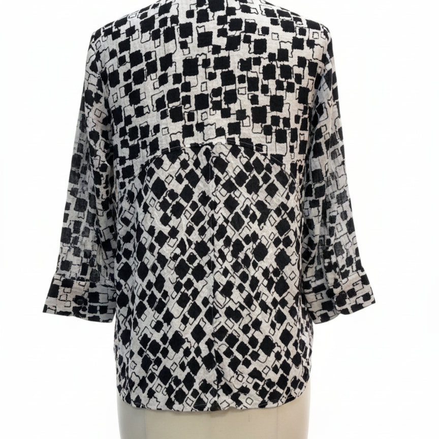 Habitat · Tunic Shirt · Large · Black/White