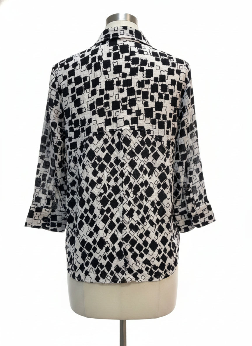 Habitat · Tunic Shirt · Large · Black/White