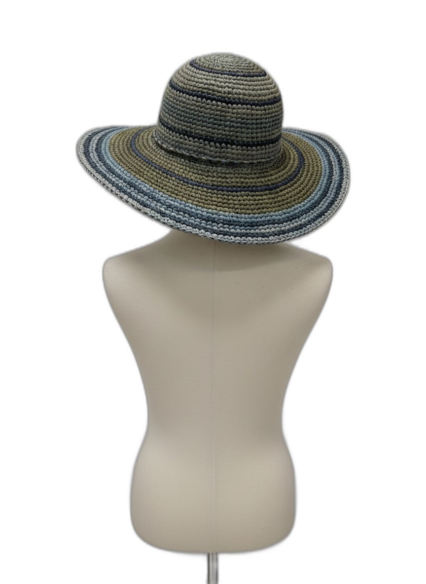 Sun&Sand · Crochet Raffia Wide Brim Sun Hat · OS · TealOlive
