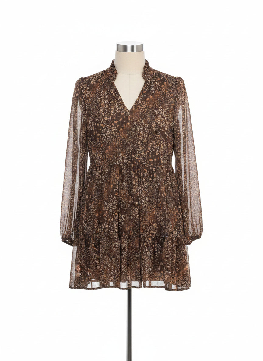 Lauren Conrad · Longsleeve Dress · Small · BrownFloral