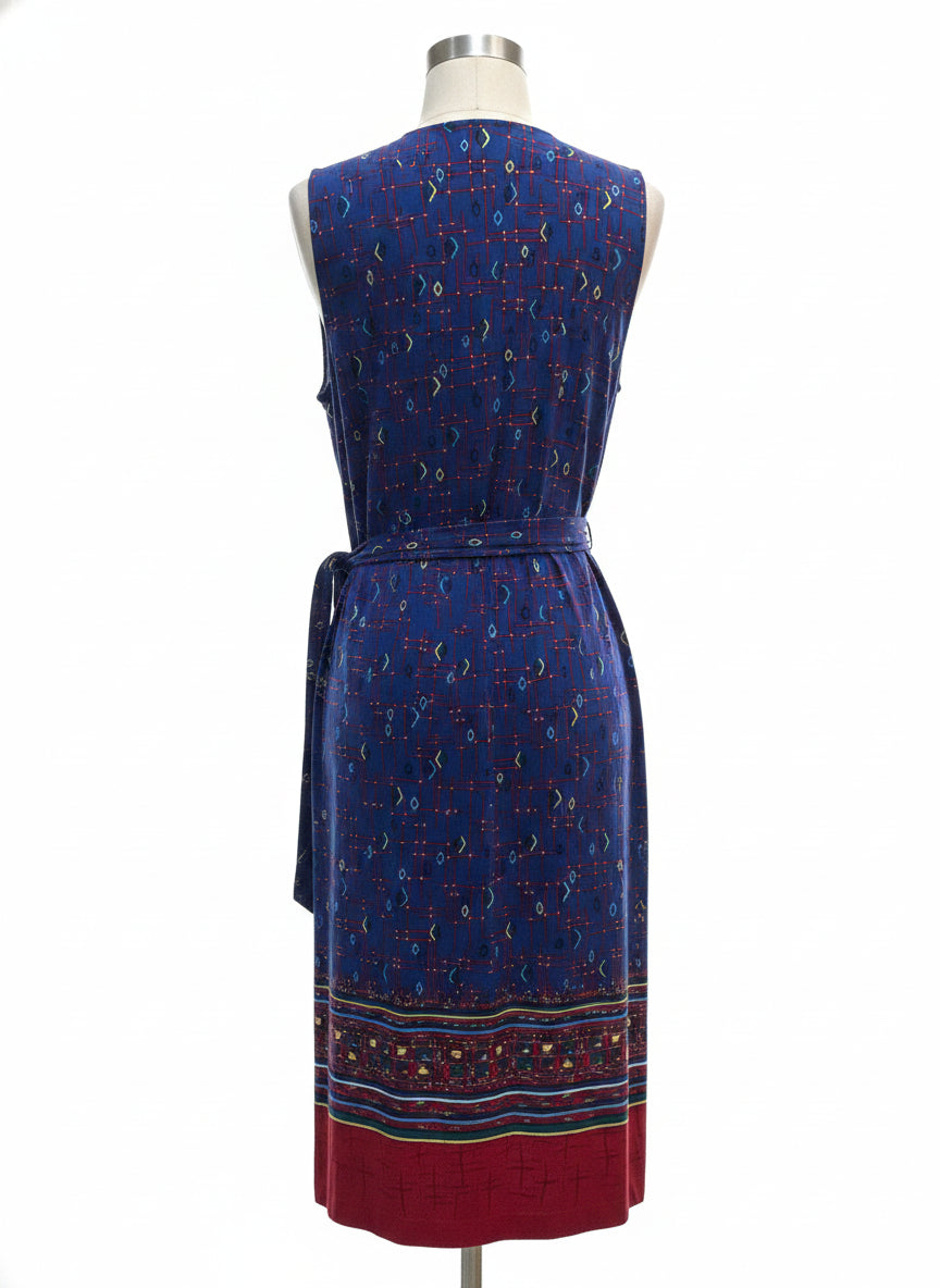 Anne Klein · Wrap Dress · 12 · NavyRed