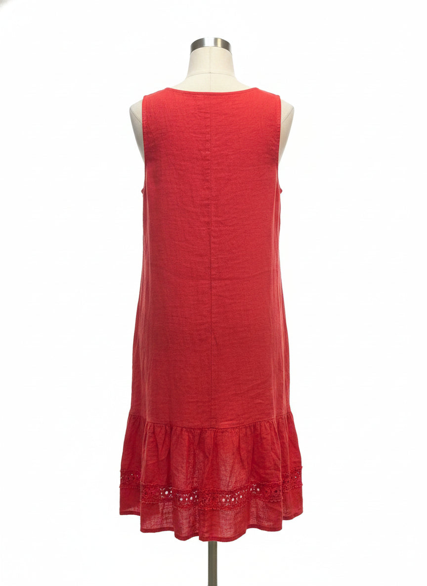 RoseMarine · Sleeveless Dress · Small · Red