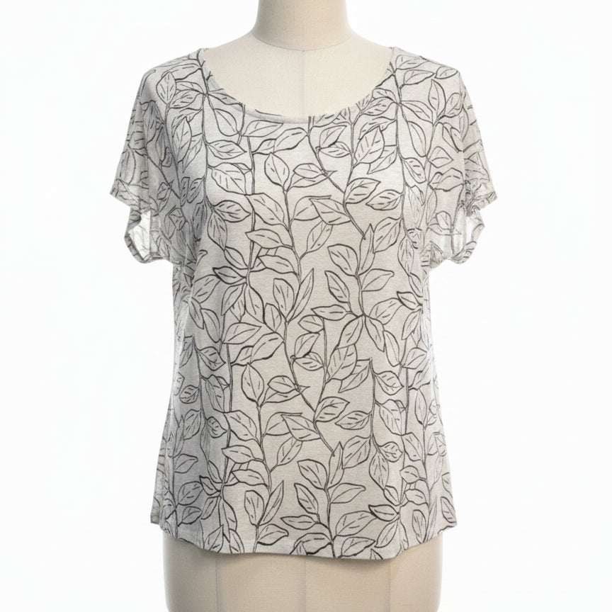 Orvis · Cap Sleeve Top · 1X · White/Black