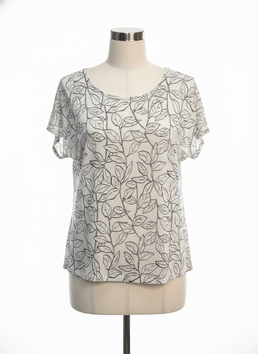 Orvis · Cap Sleeve Top · 1X · White/Black